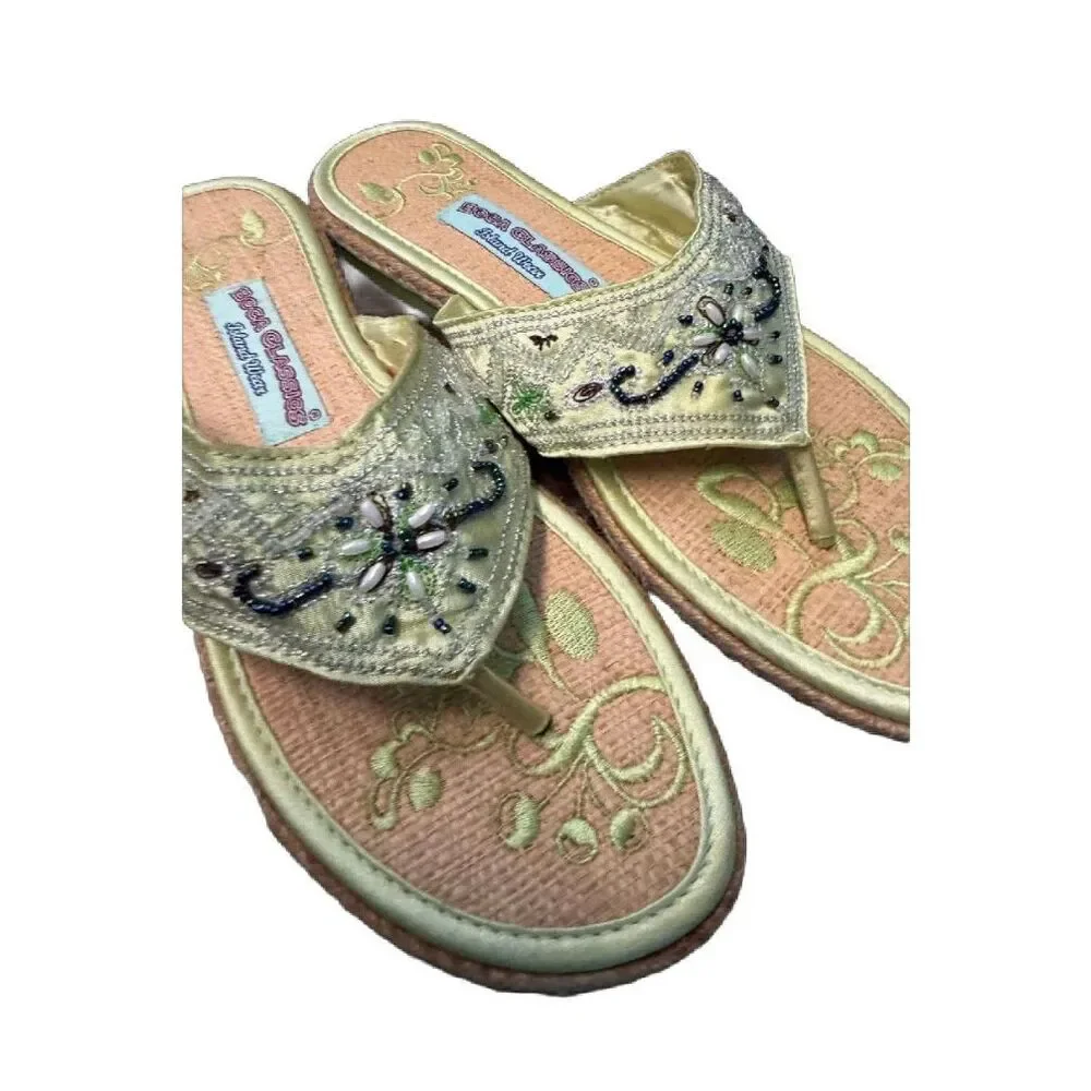 Boca Classics Beaded Sandals Womens Size 9